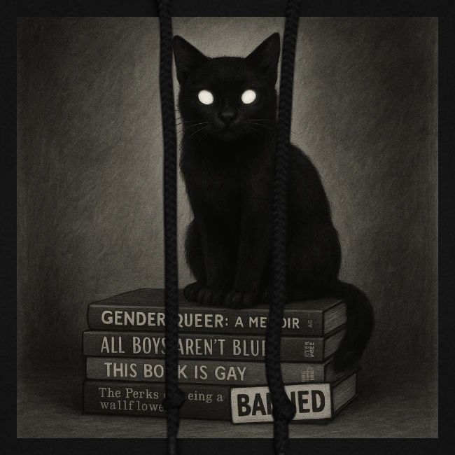 Cat on Banned Books