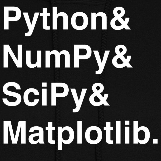 Helvetica: Python & NumPy & SciPy & Matplotlib.