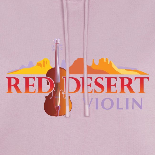 Red Desert Violin- Red Text, Cut-Out.
