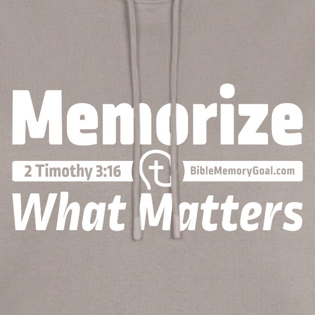"Memorize What Matters" White Design