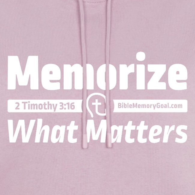 "Memorize What Matters" White Design