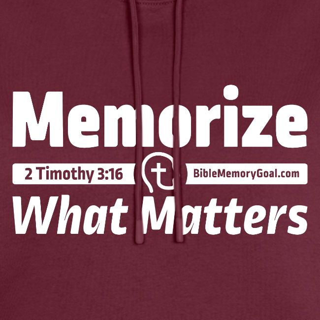 "Memorize What Matters" White Design