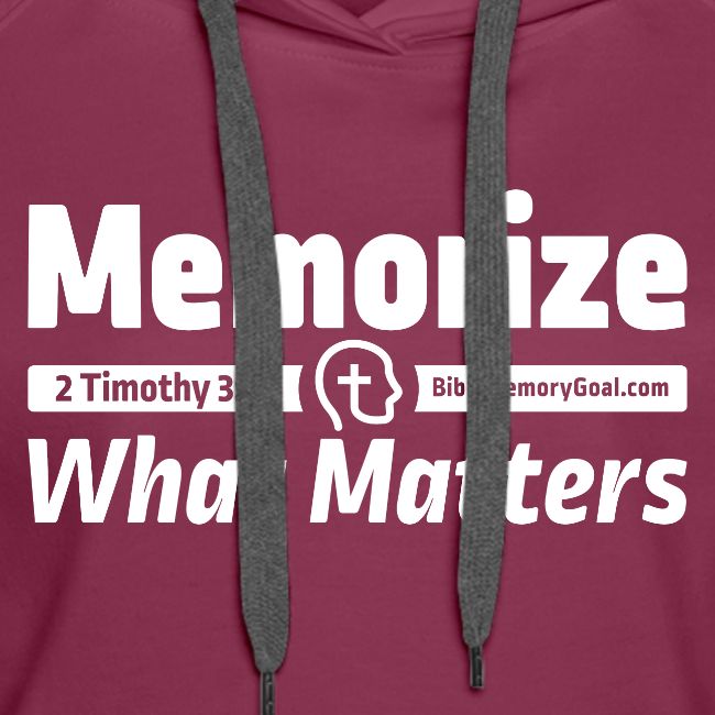 "Memorize What Matters" White Design
