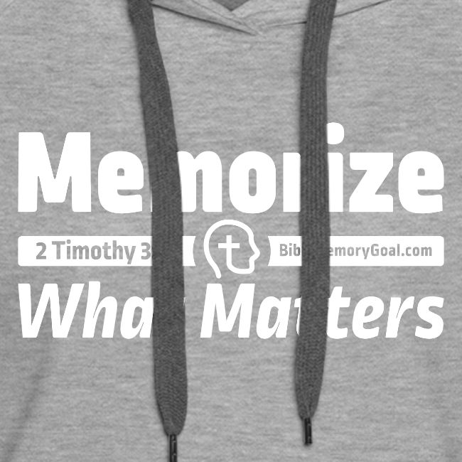 "Memorize What Matters" White Design