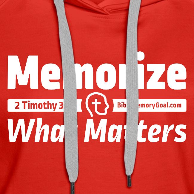 "Memorize What Matters" White Design