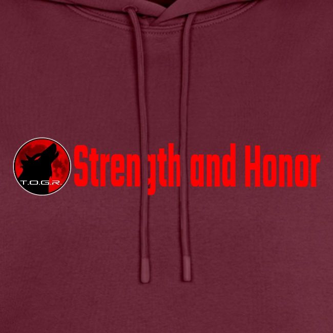 Strength and Honor - Red Letters