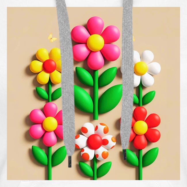 3D Flowers and Butterflies in Amber, Floral Design