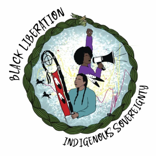 Black Liberation, Indigenous Sovereignty - Women's Premium Hoodie