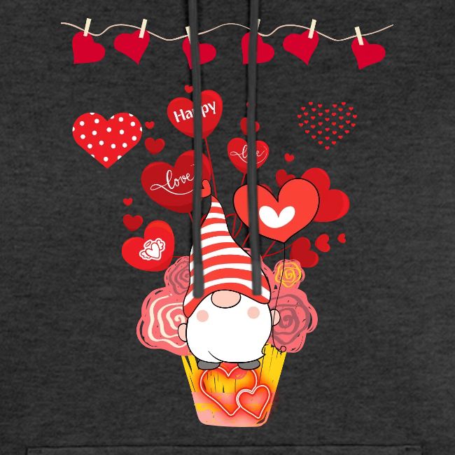 Design wrapped in love hearts, vibrating in love.