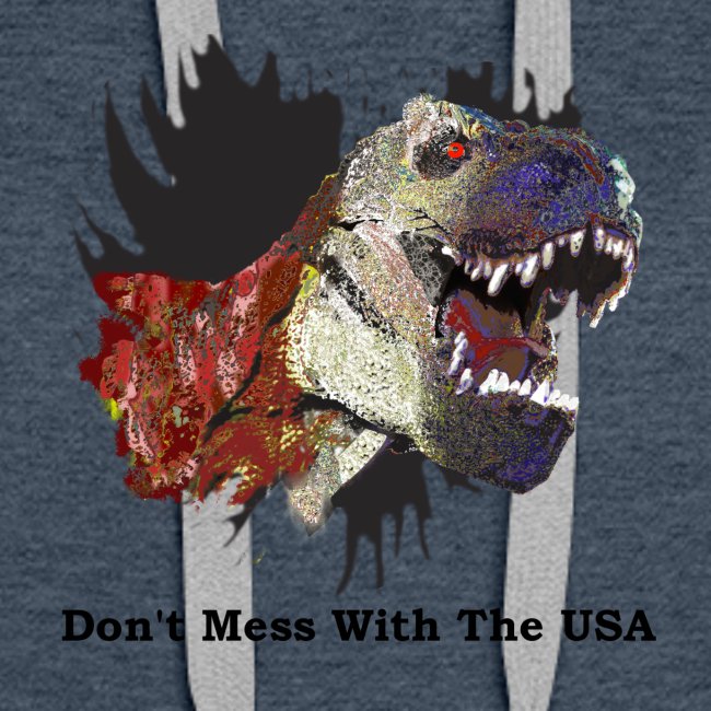 T-rex Mascot "Don't Mess with the USA"