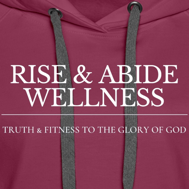 Rise & Abide Wellness Logo | White