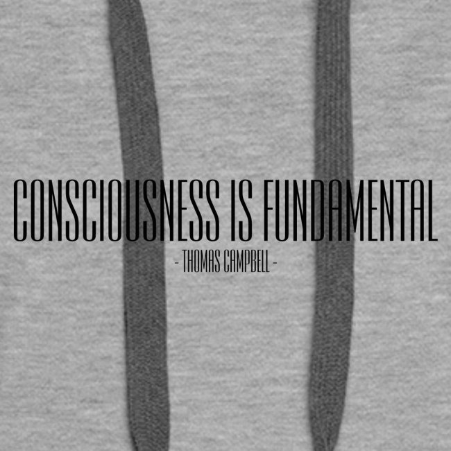 Consciousness is fundamental - black design