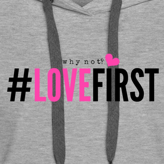Pink and black lettering LoveFirst Tee