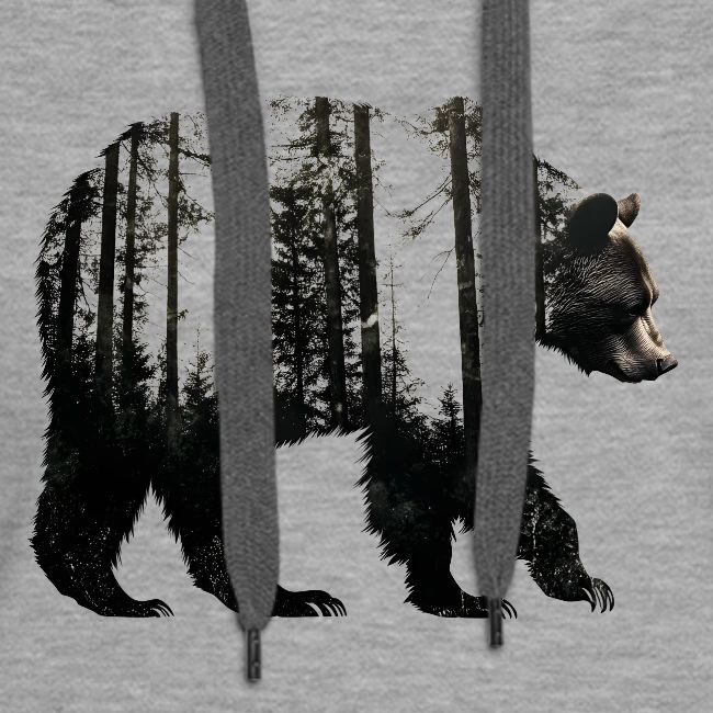 Evergreen Bear Silhouette