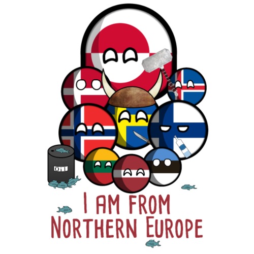 I am from northern Europe! Countryball - Women's Premium Hoodie