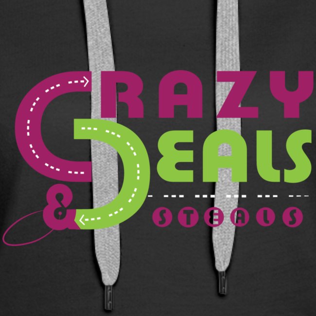 Pink Green Crazy Deals Steals Logo