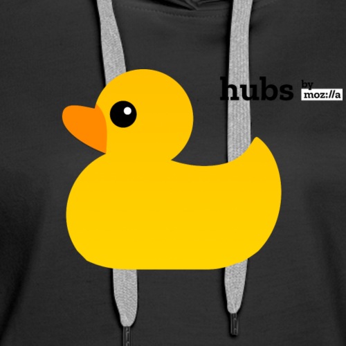 Hubs by Mozilla Duck with wordmark - Women's Premium Hoodie