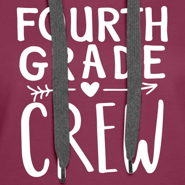 Fourth Grade Crew Heart Teacher T-Shirt