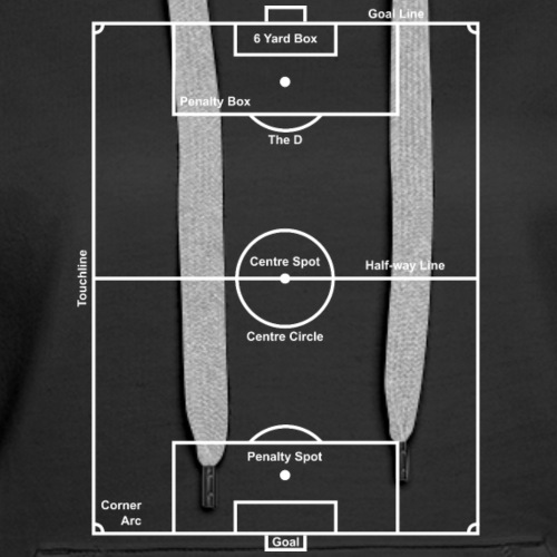 Soccer Pitch layout guide - Women's Premium Hoodie