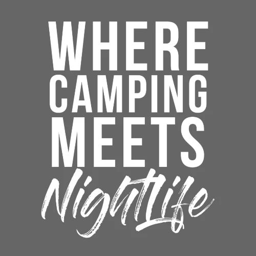 Where Camping Meets Nightlife - Women's Premium Hoodie