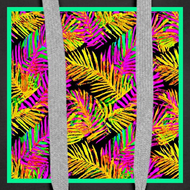 Chic Neon Leaf Lively Design