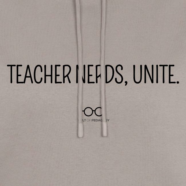 Teacher Nerds, Unite. (black text)
