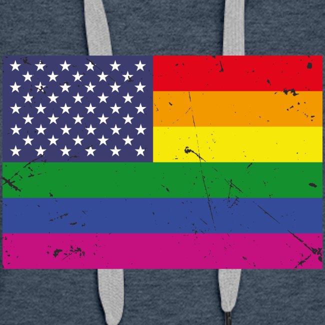 US Rainbow Flag (LGBT Stars and Rainbow Stripes)