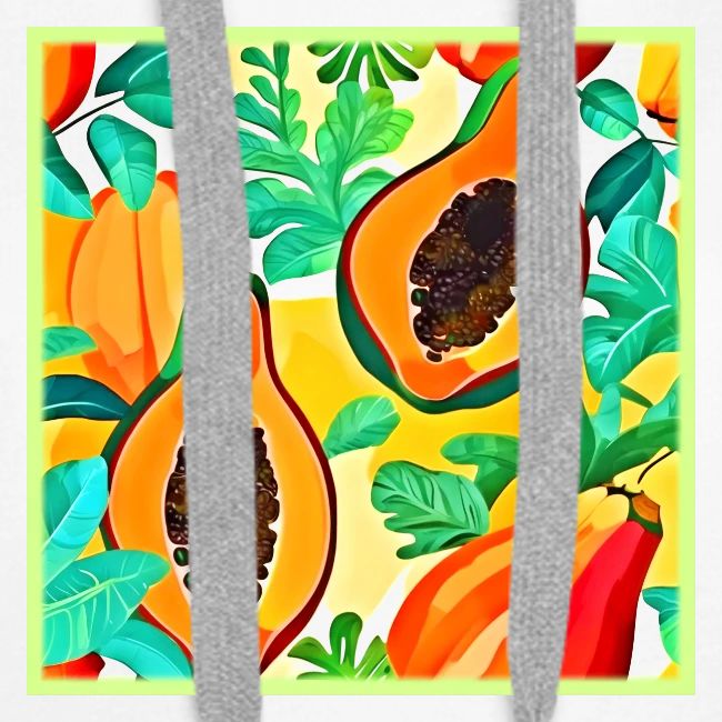 Tropical Papaya Pop Art