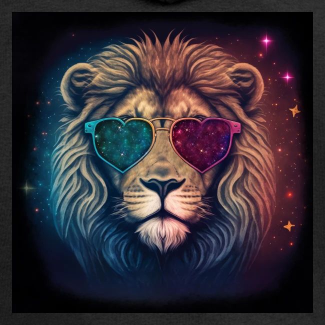 Jesus Lion of Judah wearing love glasses
