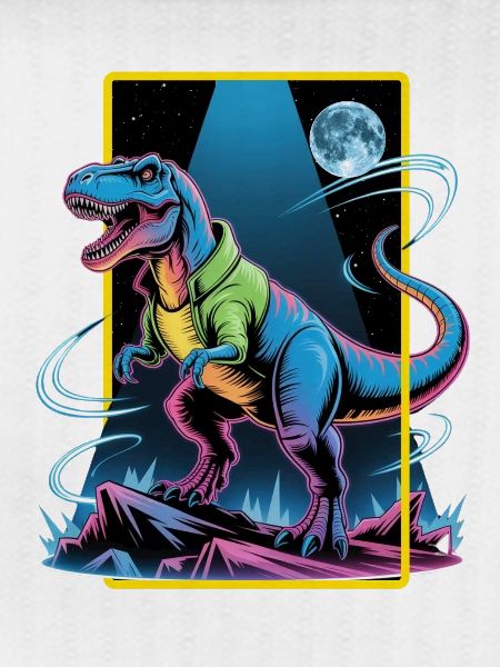Futuristic T-Rex – Neon Power Beast