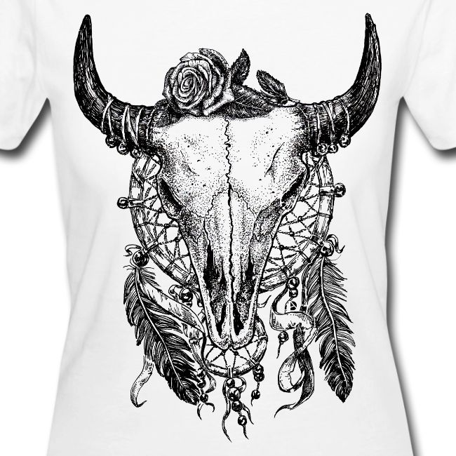 Skull Tattoo Womens Organic T Shirt