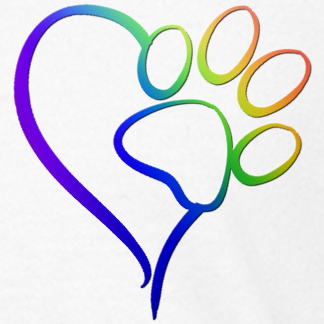 Paw Print on my Heart Rainbow Bridge