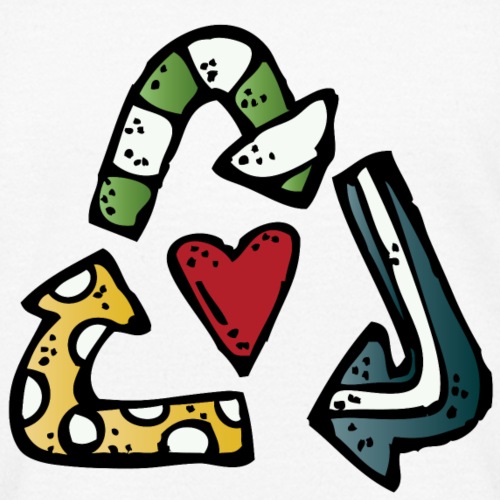 recycle symbol c melonheadz 13 colored png - Kids' T-Shirt