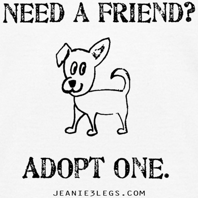 Need a friend, adopt one. Pippa graphic