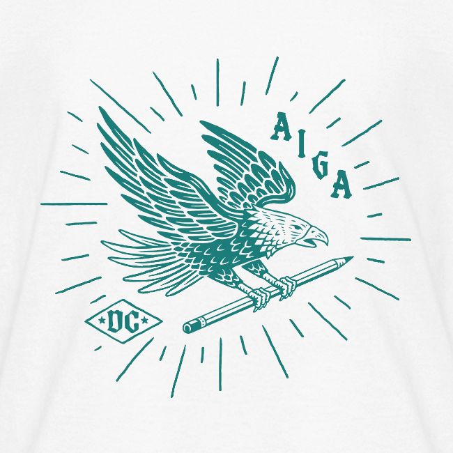 Fly Like an AIGA DC Eagle (teal)