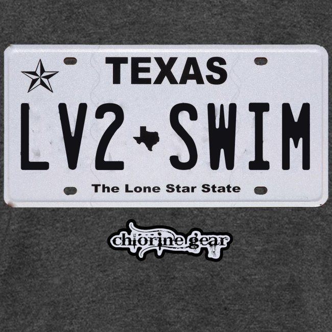 TX License Plate LV2SWIM