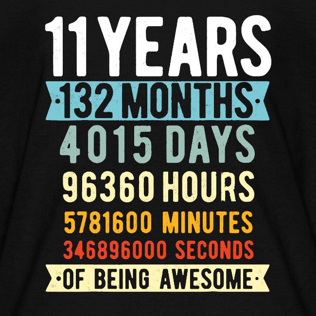 11th Birthday 11 Years Old Vintage