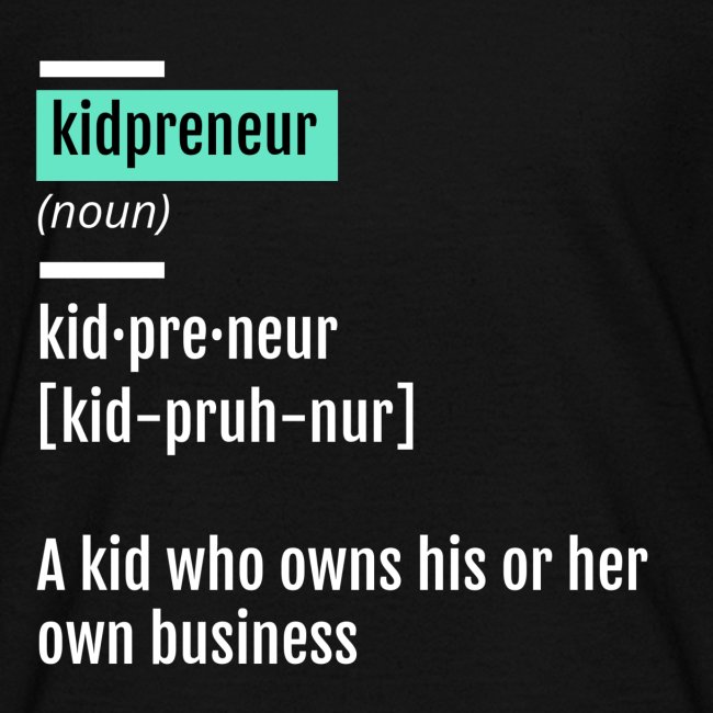 Kidpreneur Definition Logo