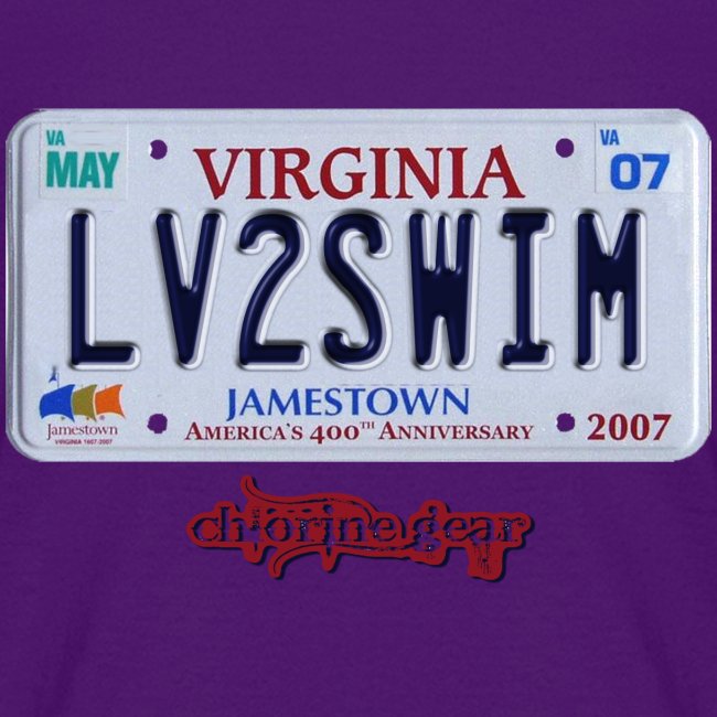VA license plate LV2SWIM