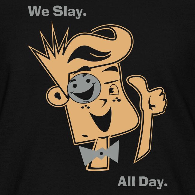 We Slay All Day Shiny Shirt Metallic Silver & Gold