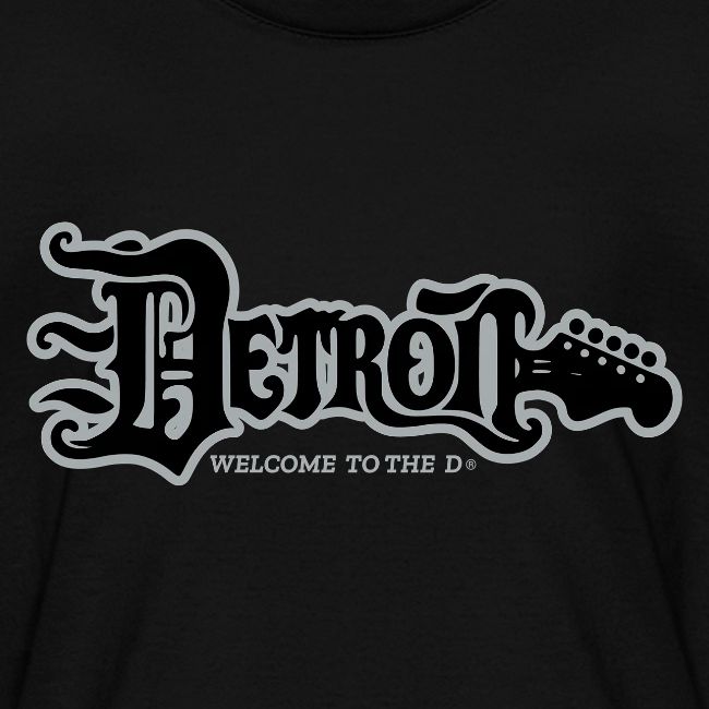 DETROIT GUITAR WTTD BLK SLR REG FONT