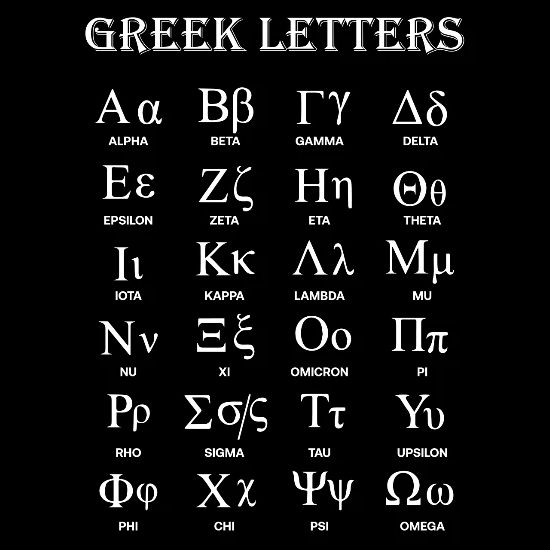 Greek Alphabet Letters For Kids