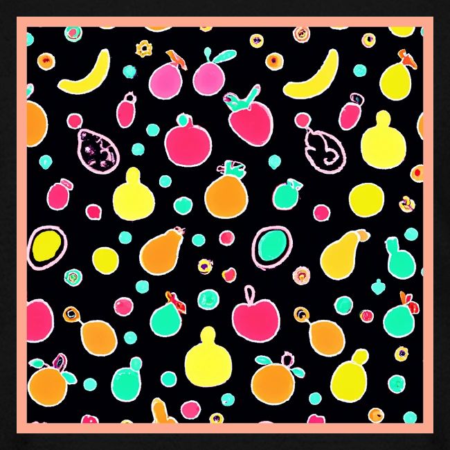 Vivid Neon Fruitful Pattern