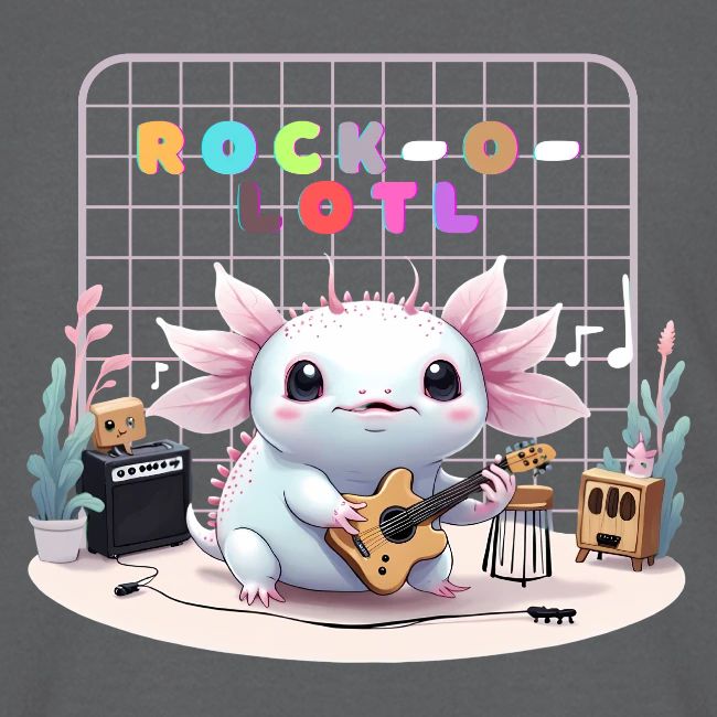Cute Axolotl Musician: Musical Amphibian Creature