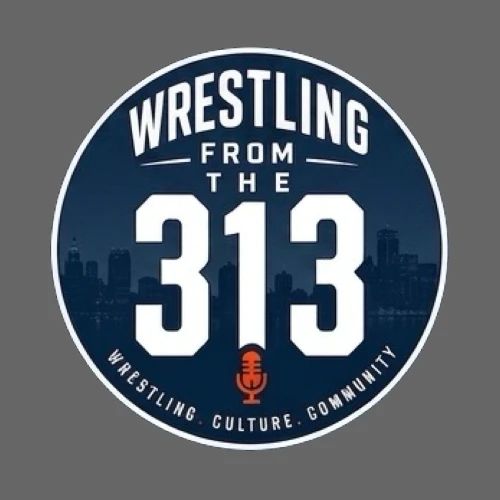 Wrestling from the 313 (Navy/Orange/White) - Kid's T-Shirt