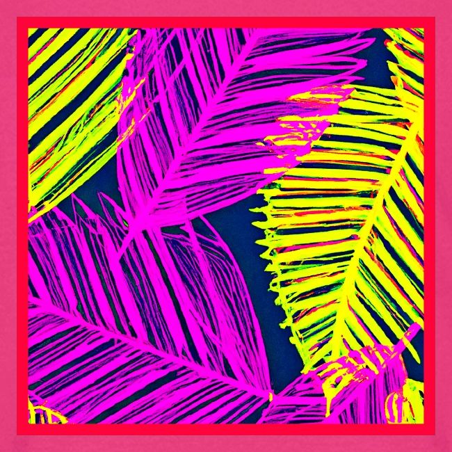Neon Leaf Delight Chromatic Art