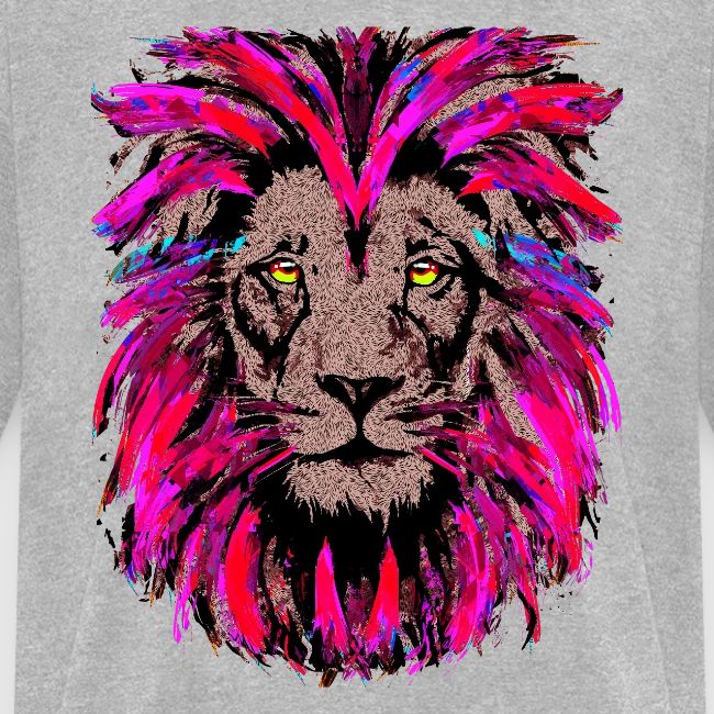 Purple Lion Head - Pink Lion Face Drawing