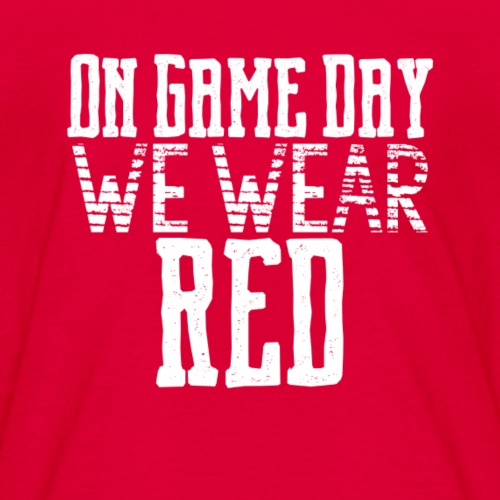 we wear red white text png - Kids' T-Shirt