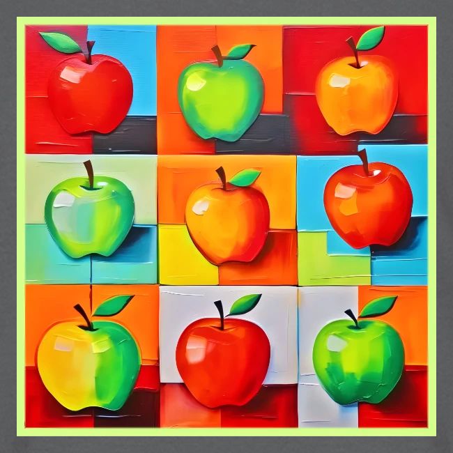 Colorful Apple Grid