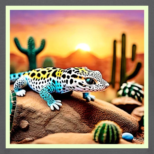 Colorful Gecko Rocks Design